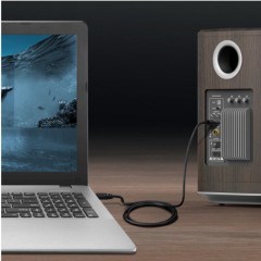 ☆秋叶原 CHOSEAL QC3311AT0D5 3.5对3.5公对公汽车AUX音频线0.5米