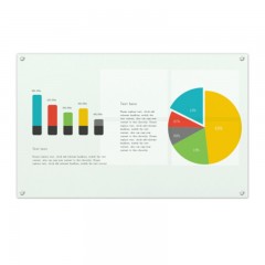 ☆AUCS 90×60CM BL9060L 磁性钢化玻璃白板