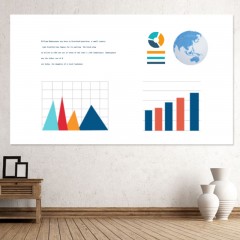 ☆AUCS 200×120CM 磁性大白板 带背胶 0.6MM厚