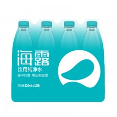 ☆海露 OCEAN AQUA 海洋天然饮用纯净水 520ML*12瓶（新能源产品）