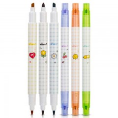 得力 S606柔彩荧光笔(混)(6支/盒)（单位：盒）