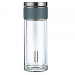 炊大皇-HM26A2-和茗茶水分离玻璃杯-260ml-海水蓝-单位：个