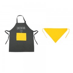 美厨（maxcook）-MCPJ538-围裙头巾套装-加厚棉麻全棉帆布厨房围裙头巾-防污防油防水家居围裙头巾-单位：个