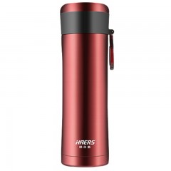 哈尔斯 304不锈钢保温杯直杯420mL户外便携车载保温杯带茶网 HW-420-32