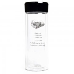 宜洁 玻璃杯水杯男双层便携随手杯子防摔过滤男女泡茶杯子车载杯子 Y-9710