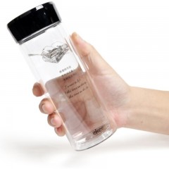 宜洁 玻璃杯水杯男双层便携随手杯子防摔过滤男女泡茶杯子车载杯子 Y-9710