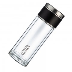 炊大皇-HM26A1-和茗茶水分离玻璃杯260ml(儒雅黑）-单位：个