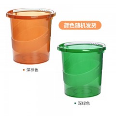 茶花-0249-巧提手宽边水桶-S 11L  深棕色/深绿色-单位：个-16个起订