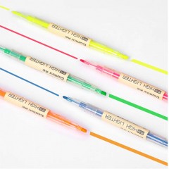 齐心(Comix)-HP9105-双头荧光笔重点标记笔手帐笔水性记号笔线幅(0.8-3.4mm)- 5支/盒- 5色-单位：盒-起订量3袋