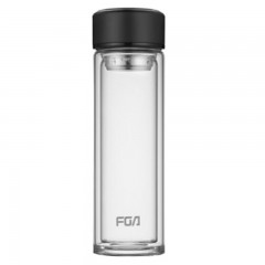 富光 玻璃杯水杯男女士双层加厚便携家用泡茶过滤喝水茶杯创意杯子 FB181040-350