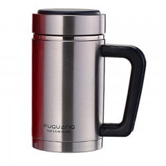 富光 保温杯带把手泡茶杯过滤网商务不锈钢手柄水杯男女士办公杯子