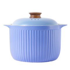 顺祥 砂锅 汤锅 石锅 拌饭煲仔饭陶瓷大号 炖汤养生煮粥燃气煤气明火直烧耐高温中药煲 2.6L小时代广府煲-蓝 单位：个