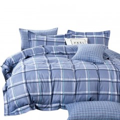 芳恩家纺 FN-Z8013 经典全棉单人三件套 床上用品床单被套3件套全棉套件福利礼品 曼士顿(蓝) 单位：套