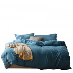 芳恩家纺 FN-Z8021 纯色全棉单人三件套 床上用品床单被套3件套全棉套件福利礼品 蓝灰 单位：套