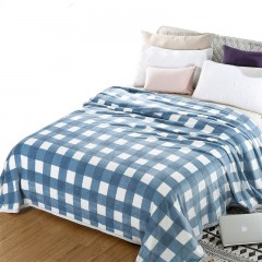 芳恩家纺 FN-T9003 简约风尚貂绒毯 云貂绒法兰绒毛毯午休毯促销礼品 蓝调 180*200cm 单位：条