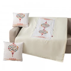 芳恩家纺 FN-R741 爱家数码彩印抱枕被 多功能抱枕被子两用汽车沙发靠垫被办公促销礼品 灯笼福 单位：个