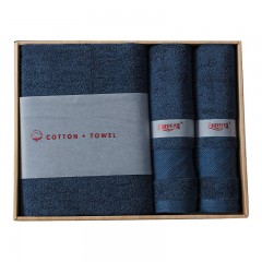 芳恩家纺 FN-MJ2001-3 臻享浴巾面巾组合装 深蓝 单位：组