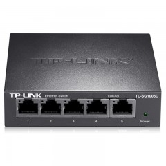 普联（TP-LINK）5口千兆交换机 企业级交换器 监控网络网线分线器 分流器 金属机身 TL-SG1005D 单位：台