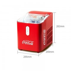可口可乐（Coca-Cola）制冰机家用小型迷你商用奶茶店冰块机 【红色-第三代制冰机】自动清洗+急速出冰 单位：台