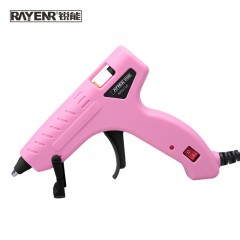 锐能 热熔胶枪套装50w儿童手工制作家用高粘强力热溶胶 NR0100-1粉色 单位：个