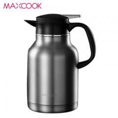 美厨（maxcook）保温壶 304不锈钢内胆真空热水壶保温瓶暖壶1.5L 拉丝银MCH6785 单位：个