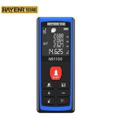 锐能 RAYENR 高精度手持式激光测距仪100M红外线量房仪测量工具子水平款电子尺带电子水平测量 NR1100-1 单位：个