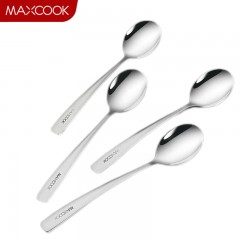 美厨（maxcook）304不锈钢汤勺汤匙 加大加厚勺子圆底餐勺饭勺汤勺 4件套MCGC9533 单位：套