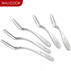 美厨（maxcook）304不锈钢水果叉 甜品叉月饼叉5件套MCGC795 单位：套