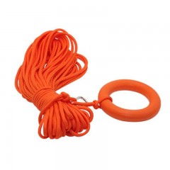 援邦 水域救援浮力绳 漂浮绳30米游泳救生浮索安全绳水上救生绳 8mm30米长普通绳子+环+钩 单位：组