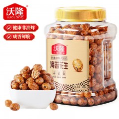 沃隆 鱼皮花生500g海苔味罐装花生米休闲办公室零食下酒菜坚果小吃 单位：罐