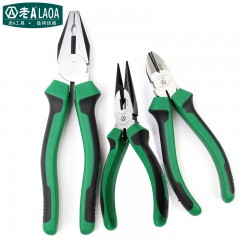 LAOA（老A）铬镍钢钳子三件套（8英寸钢丝钳/6英寸斜嘴钳/6英寸尖嘴钳）单位：套