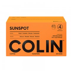 柯林咖啡 数字精品挂耳咖啡 手冲滤泡式黑咖啡粉 4号太阳黑子12g*20袋 单位：盒