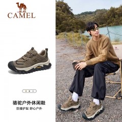 骆驼（CAMEL）户外登山鞋防滑减震徒步鞋越野休闲运动鞋（F15C342001）卡其色  单位：双